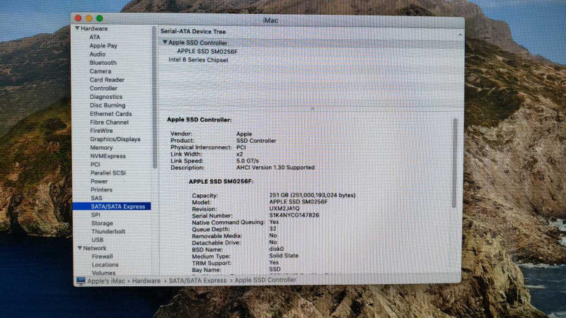 Apple iMAC Late 2013 27\\" A1419 Core i5-4570 3.2Ghz 16GB 250GB SSD Nvidia GeForce GT755M  _