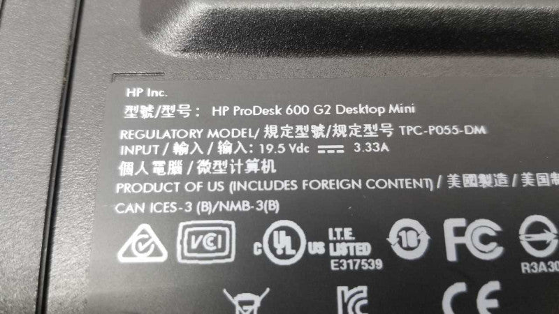 HP ProDesk 600 G2 Mini i5-6500T @ 2.50ghz / 12gb ram / no HDDs #