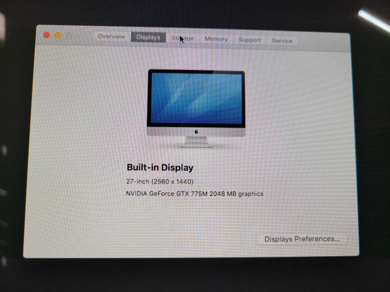 Apple Late 2013 A1419 iMac Intel Core i5-4670 @ 3.4Ghz 8GB 1TB HDD  [