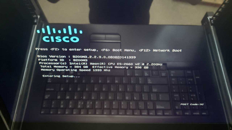 Cisco UCS B200 M3 Blade Server, 2x Xeon E5-2660v2 2.2GHz, 336GB RAM, No HDDs, MegaRAID SAS 2004 _
