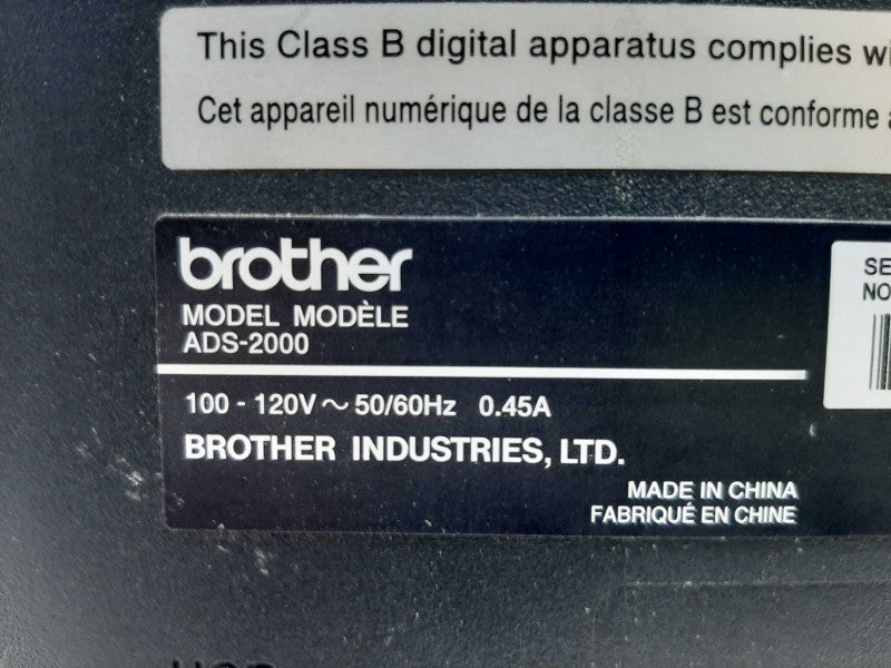 Brother ImageCenter ADS-2000 High Speed Document Scanner  ~