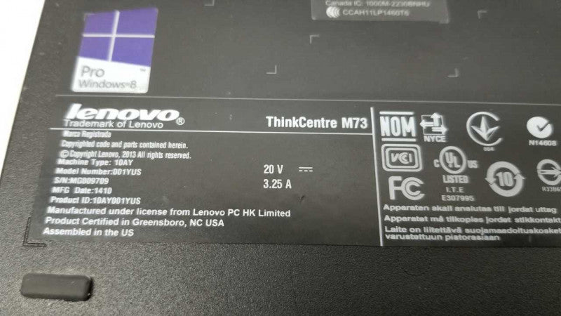 HP Thinkcenter M73 i5-4570T 2.9GHz 4GB DDR3 No HDD #