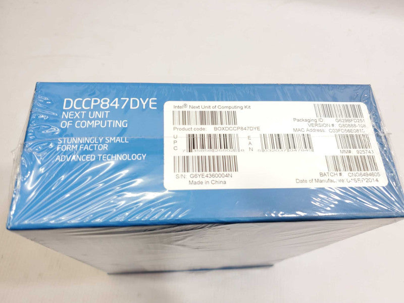 Intel NUC DCCP847DYE Next Unit of Computing Kit, Version G80888-106, Mini PC, Celeron inside, Win 8 Compatible, HDMI _ New Se...