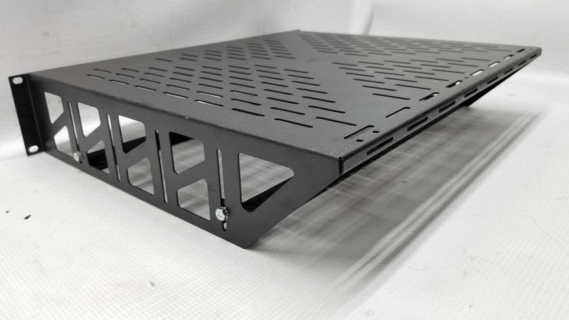 2U perforated middle atlantic shelf w/ 2x rails #