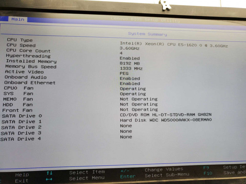 Lenovo ThinkStation S30, Xeon E5-1620 0 @ 3.6GHz 8GB RAM, 500GB HDD, Quadro 2000D, 1xPSU )
