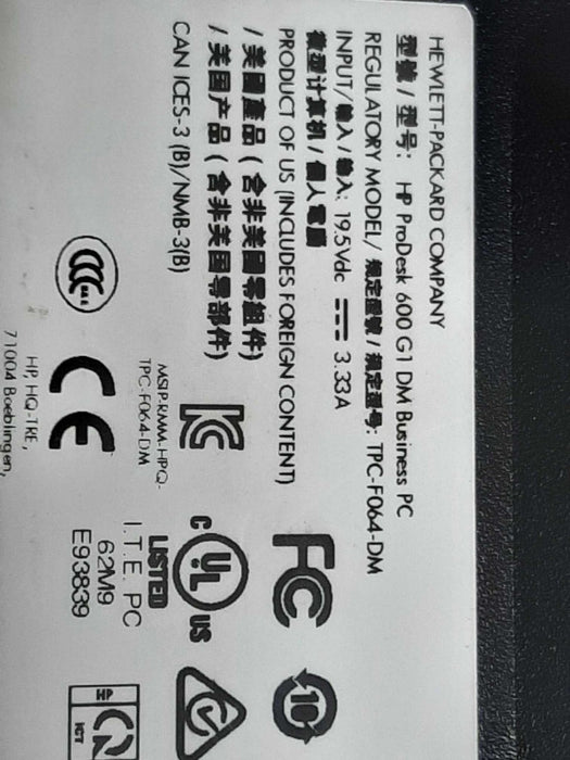 HP ProDesk 600 G1 Business i5-4590T 2.00GHZ/8GB, NO HDDs, ~