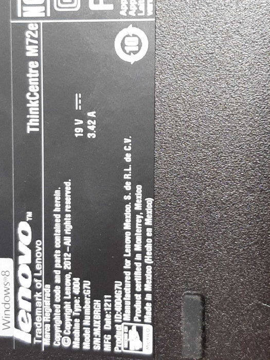 Lenovo ThinkCentre M72e i5-3470T 2.9GHz DC/8GB, NO SSD ~