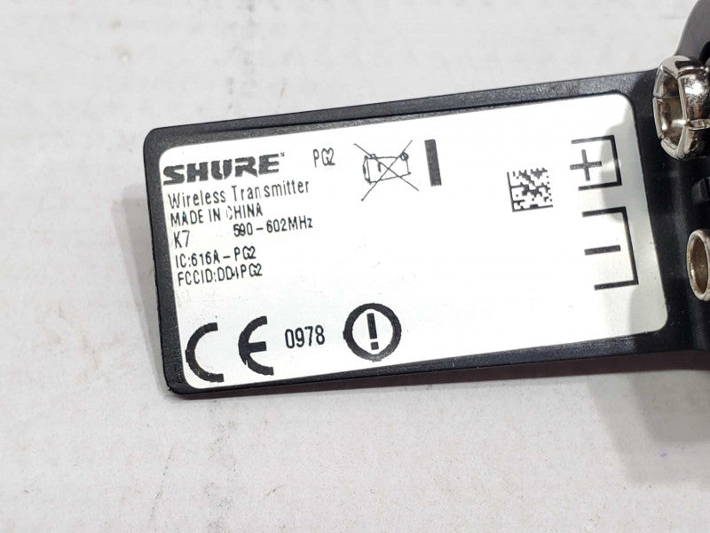 SHURE PG58 PG2 wireless mic K7 590-602MHz w/ Mipro Case |
