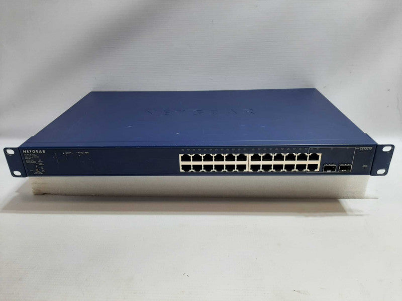 Netgear ProSafe GS724TP 24-Port Gigabit Smart PoE Switch W/ Ear Mounts, READ* ~