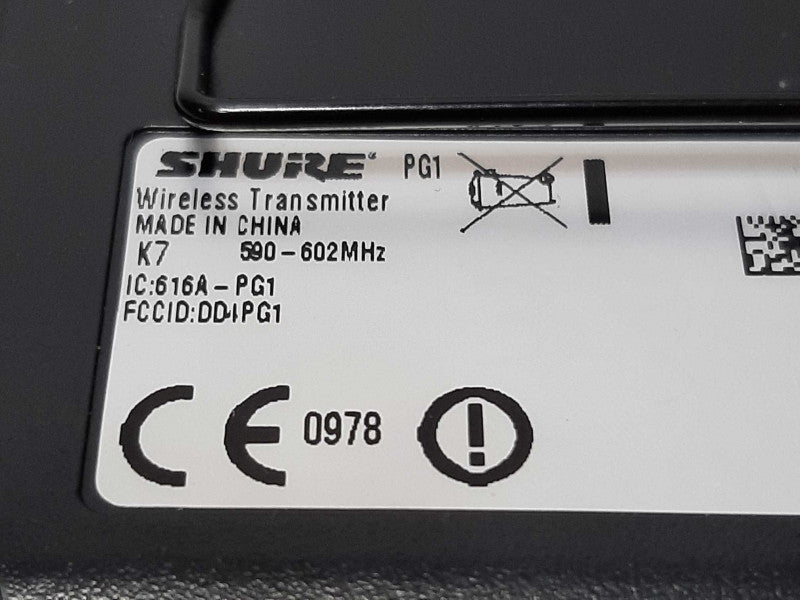SHURE Wireless Transmitter w/ Lapel Microphone 590-602MHz  +
