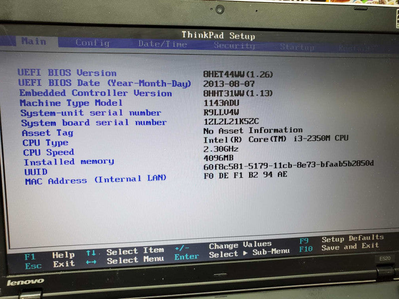 Lenovo E520 Core i3-2350M 4GB 1TB HDD (
