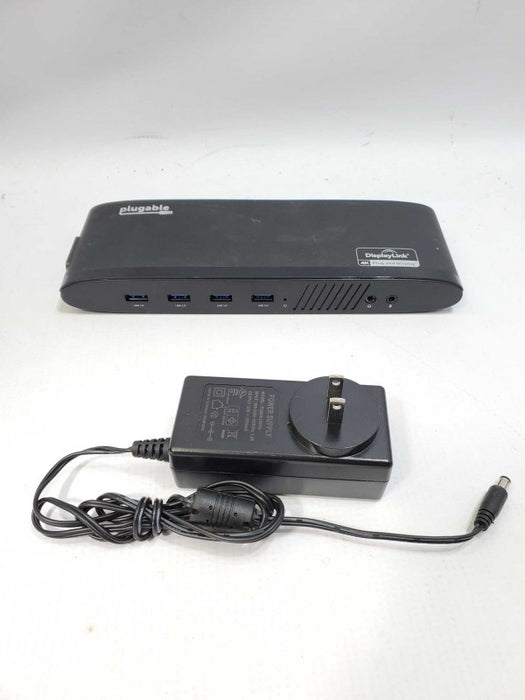 Plugable, UD-6950H, USB 3.0 DP HDMI Dual 4K Display Horizontal Docking Station w/ Power Adapter )