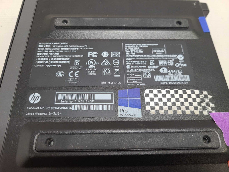HP ProDesk 600 G1 DM i5-4590T @ 2.00Ghz 16GB 256GB SSD  [