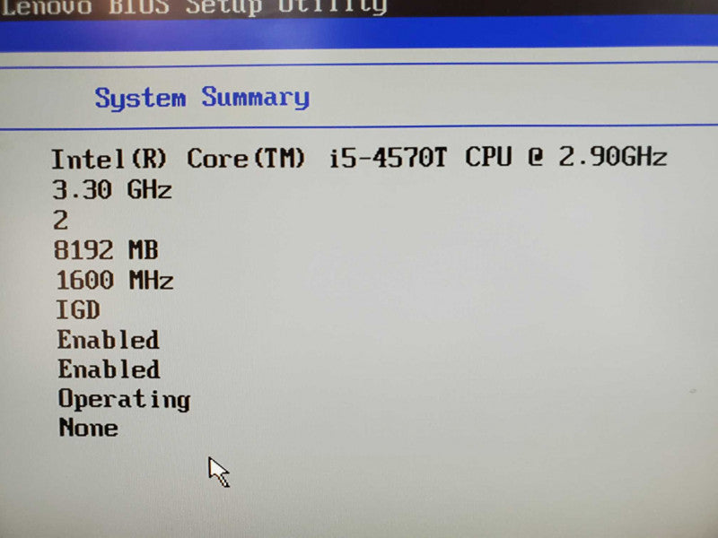Lenovo M93p USFF, i5-4790T |