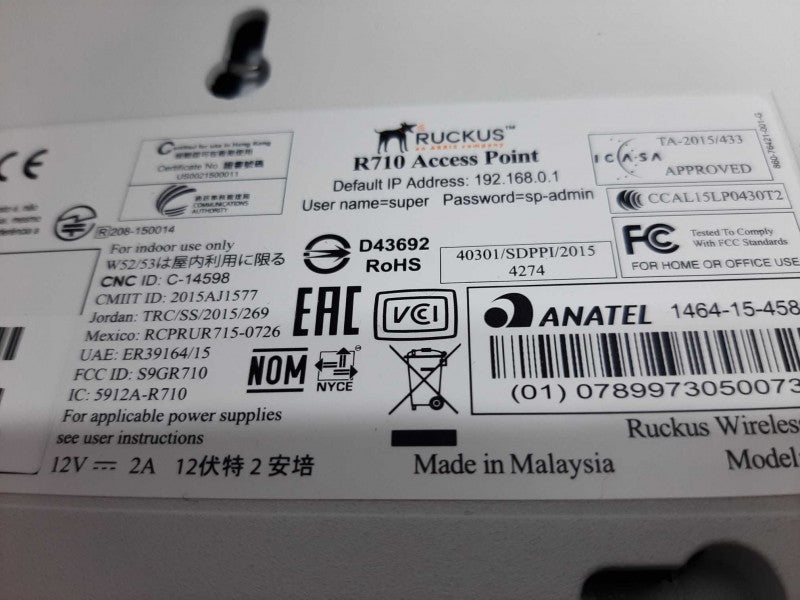 Ruckus Wireless ZoneFlex R710 Access Point 901-R710-WW00, ~