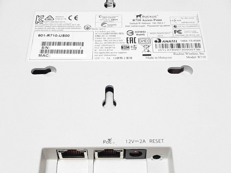 Ruckus R710 901-R710-US00 Access point unit only - No controller +