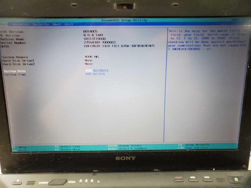 Sony VAIO SVS131A12W Core i7-3520M 4GB No HDD [See notes] (