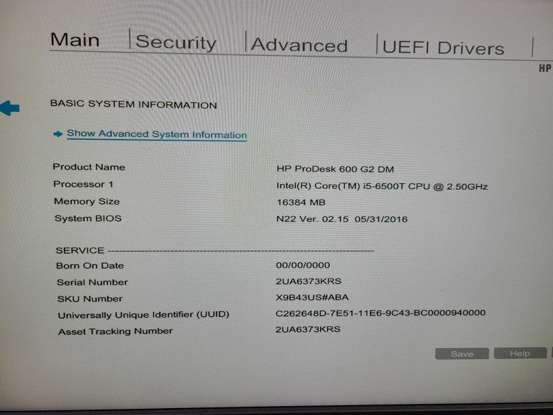 HP ProDesk 600 G2 DM Intel Core i5-6500T @ 2.50Ghz 16GB No HDD  [