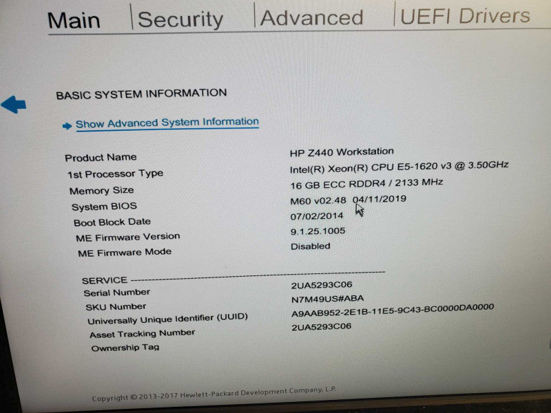HP Z440 workstation, Xeon E5-1620 V3 @ 3.5ghz / 16gb ddr4 :
