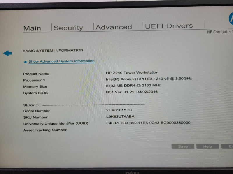 HP Z240 Tower Workstation Intel Xeon E3-1240 V5 @ 3.50Ghz 8GB No GPU No HDD  [