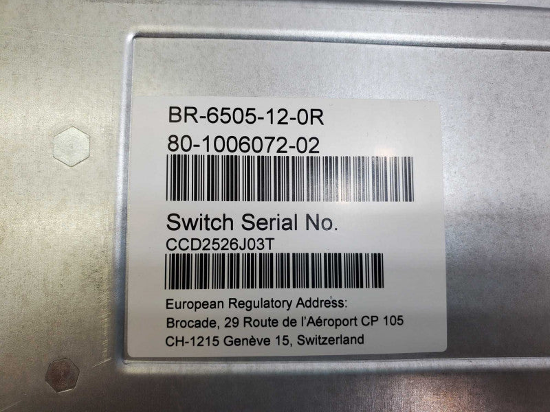 Brocade 6505, BR-6505-12-0R, 12-port 16G, FC Switch, 1x PSU, No license _ Factory Reset )