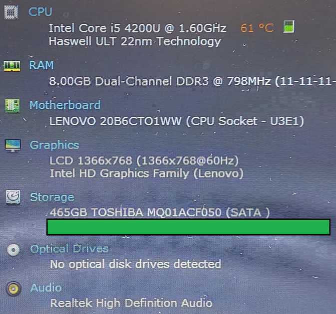 Lenovo ThinkPad T440 i5-4200U 8GB RAM 500GB HDD  $