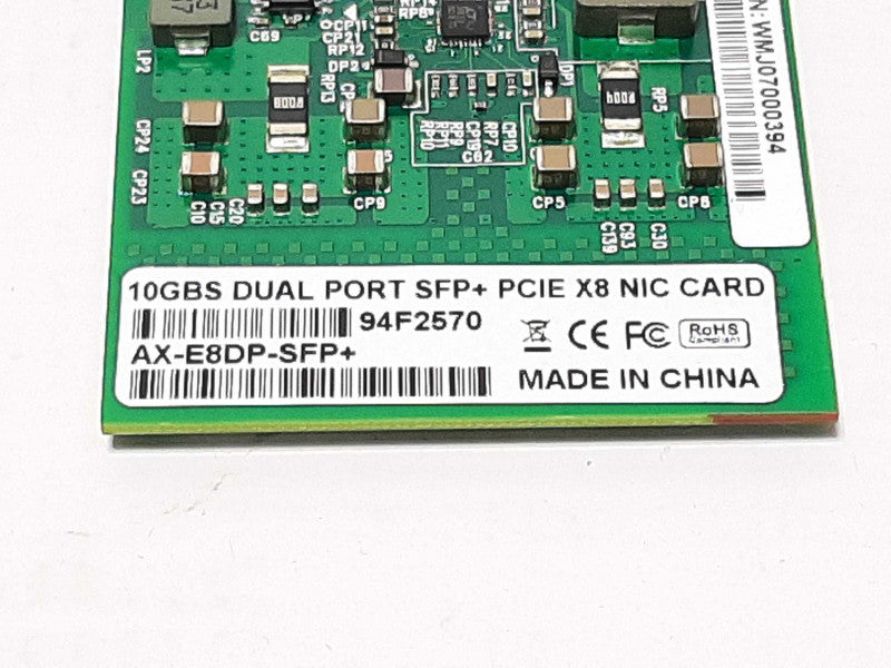 10GBS Dual port SFP+ PCIex8 NIC Card AX-E8DP-SFP +