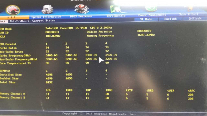 custom desktop core i5-4460 @ 3.20ghz / 8gb ram / Z97H-D3H Mobo #