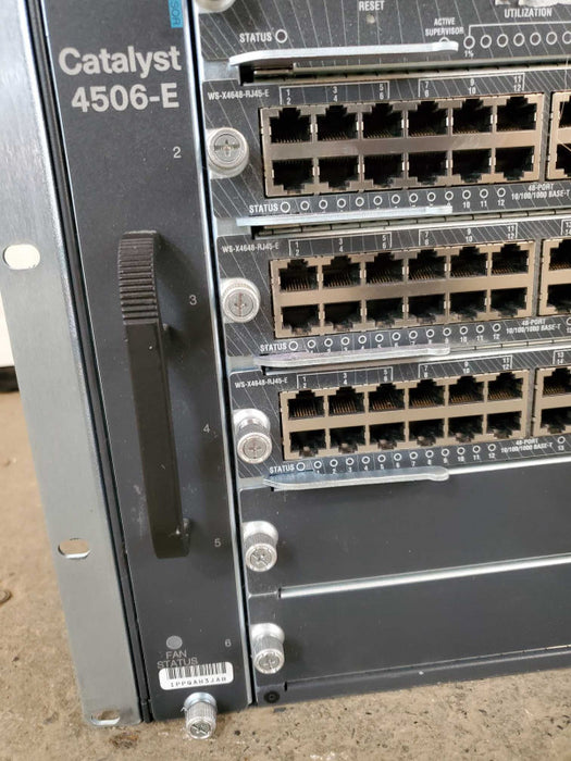 Cisco WS-C4506-E Catalyst Switch w/ 3x WS-X4648-RJ45+E, 2x PSU )