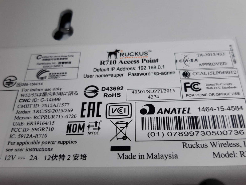 Ruckus Wireless ZoneFlex R710 Access Point 901-R710-WW00,, ~