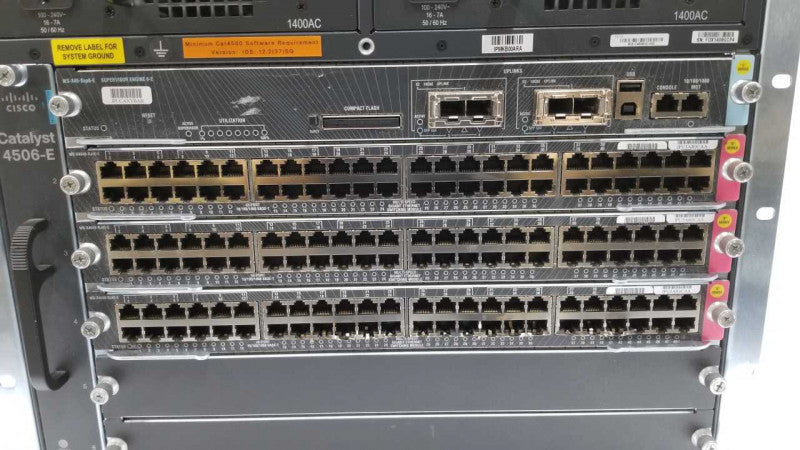 Cisco catalyst 4506-E chassis W/ Modules / Supervisor engine / 2x PSU #