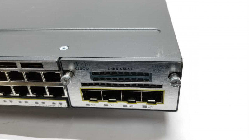 tny-ws3750x-3560x 48x port network switch w/ C3KX-NM-1G Network Module #