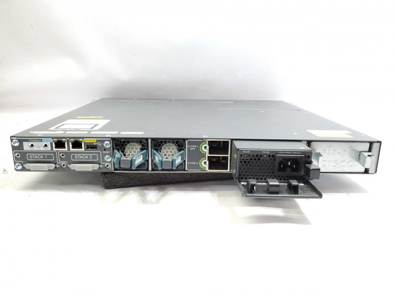 Cisco Catalyst WS-C3750X-48PF-E, 48-Port Switch, w/C3KX-NM-1G Module, 1x PSU )