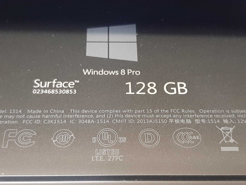 Surface Pro 1 i5-3317U @ 1.7GHz 4GB RAM 128GB SSD w/ Keyboard +