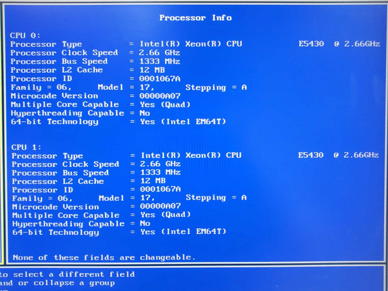 Dell Precision T7400 2x E5430 2.66GHz 4GB DDR3 1068E-IR Controller |