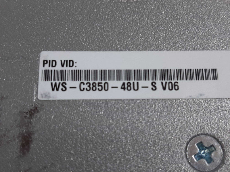 Cisco Catalyst 3850 WS-C3850-48U-S 48-Port Switch w/1100WAC PSU, FCTY RESET ~