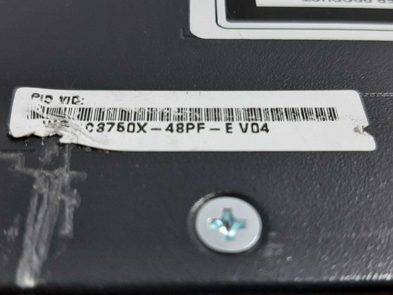 Cisco Catalyst WS-C3750X-48PF-E w/ 1100w PSU, FACTORY RESET ~