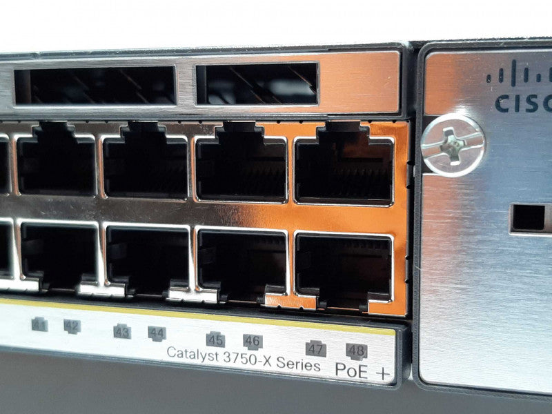 Cisco Catalyst 3750-X PoE+ WS-C3750X-48PF-E 48-Port Gigabit Ethernet Switch +
