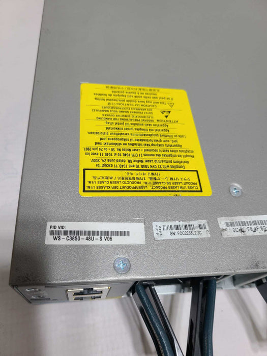 WS-C3850-48U-S Cisco Catalyst 3850 Network Switch No Module Factory Reset [