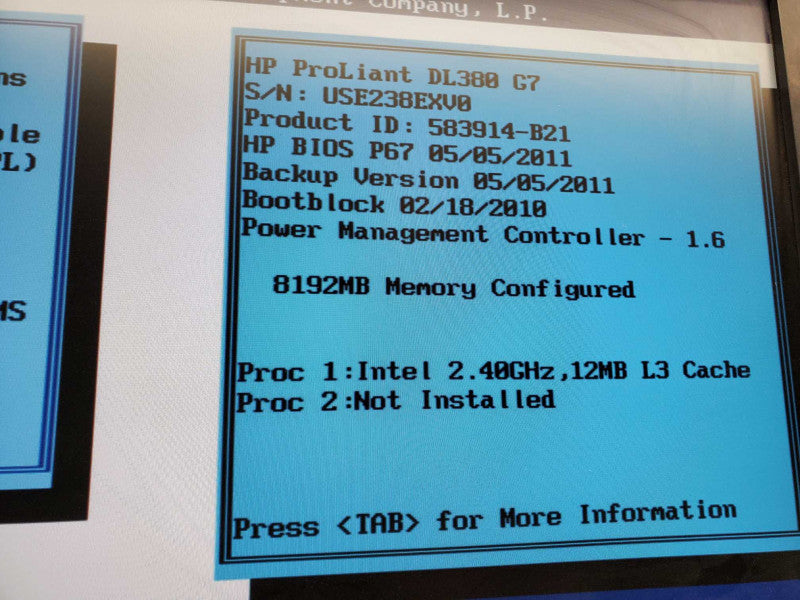 HP ProLiant DL380 G7, Xeon E5620 @ 2.4GHz, 8GB RAM, P410i 8x 2.5\\" 2x PSU )