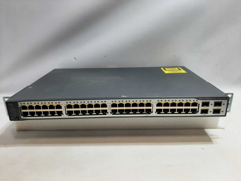 Cisco Catalyst WS-C3750-48PS-S 48-Port Ethernet Network Switch FCTY RESET ~
