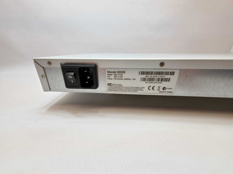 Cisco Meraki MX80 Security Appliance :