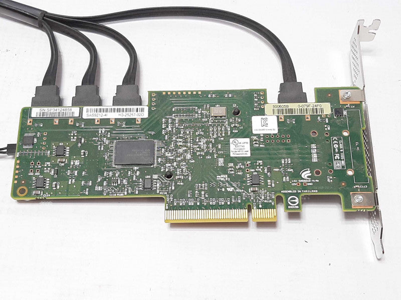 LSI SAS9212-4i SAS RAID Controller 6Gb/s 694504-001 H3-25257-02D W/ Cables +