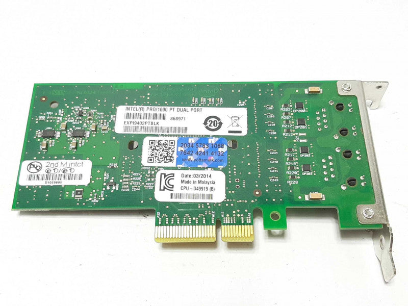 Intel Pro/1000 PT Dual Port PCI-e Server Gigabit Network Card +