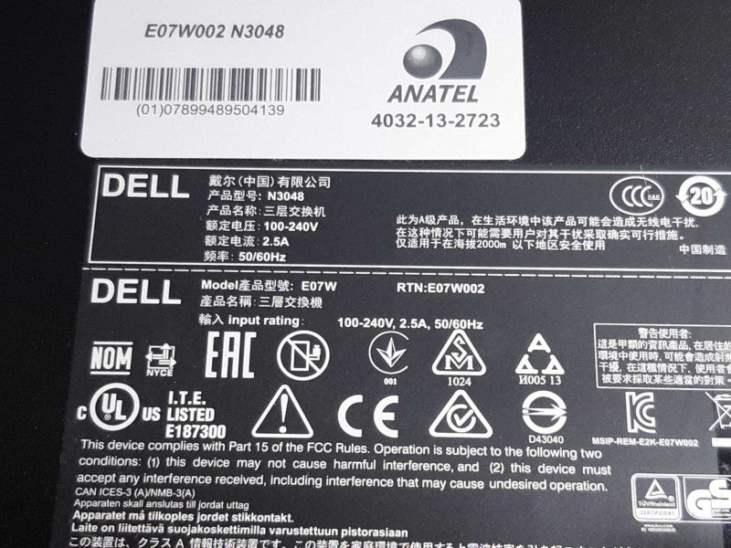 Dell PowerConnect N3048 48-Port 1GbE L3 Managed Network Switch, FCTY RESET ~