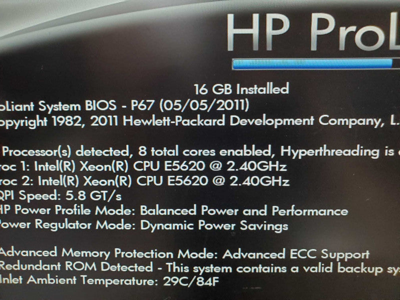 HP ProLiant DL380 G7, 2x E5620 2.4GHz 16GB RAM, P410i Controller |