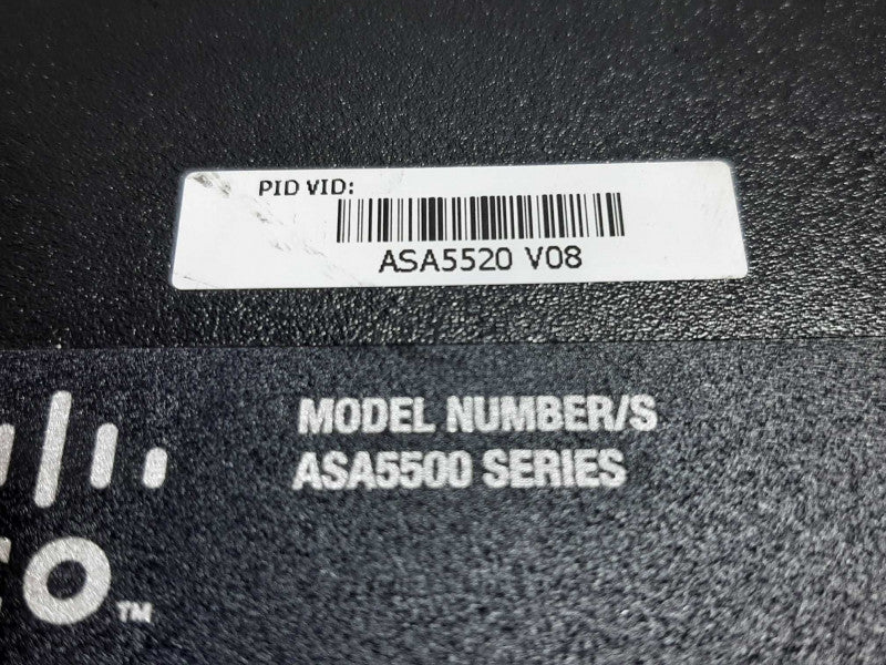 Cisco ASA5520 v08 Adaptative Security Appliance Firewall, FCTY RESET ~
