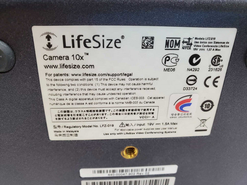 LifeSize Camera 10x LFZ-019 440-00047-902 Video Conference Camera )