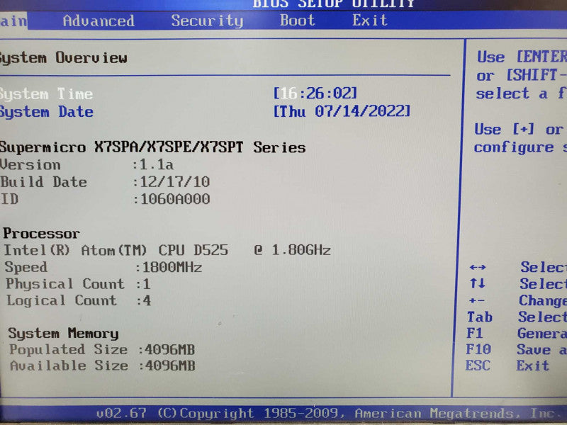SuperMicro 502-2, X7SP(A,E,F) Series, ATOM D525 1.8GHz, 4GB DDR3 |