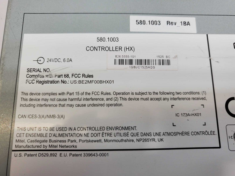 Mitel 580.1003 HX Controller With Dual T1/E1/PRI Cards )